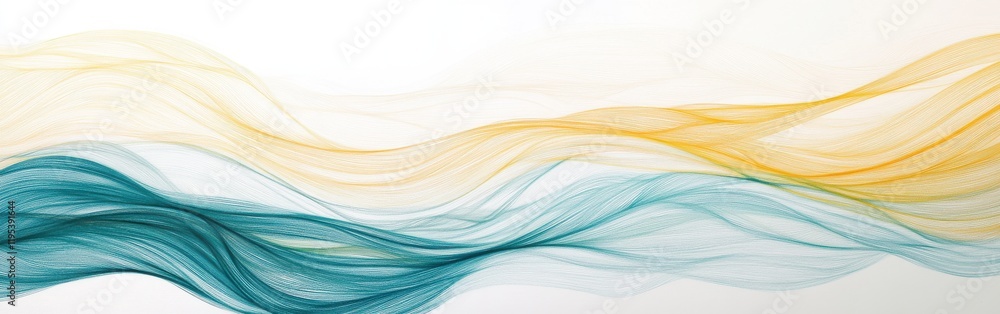 Poster Flowing lines of gradient pencil strokes capturing the essence of movement and color in a creative composition