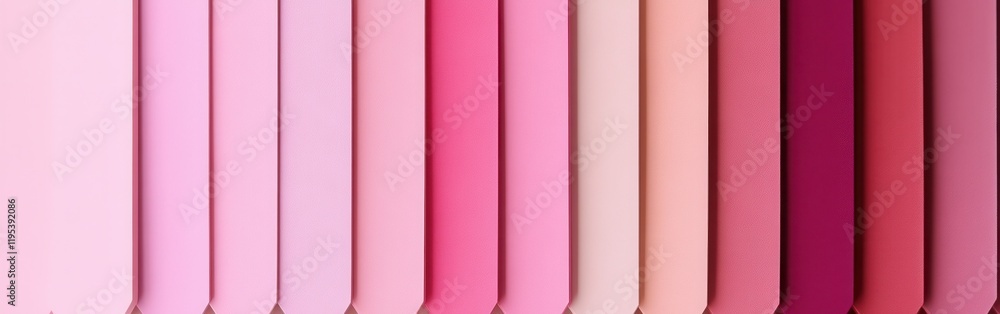 Poster Elegant gradient design featuring a spectrum of pink tones arranged vertically in a creative display