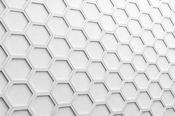 Fototapeta premium Abstract Hexagonal Pattern White Geometric Design on Textured Surface