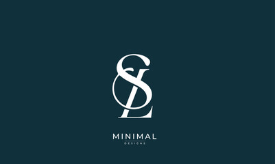 Alphabet letter icon logo SL 