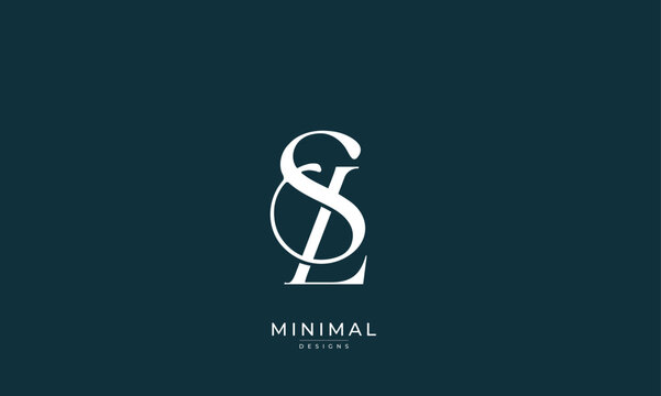 Alphabet letter icon logo SL 