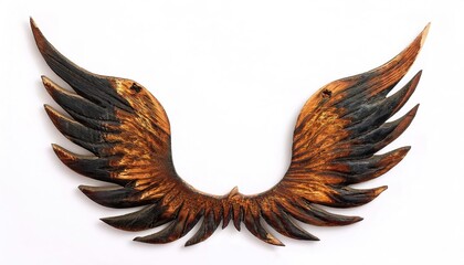 Obraz premium phoenix charred wood mythological creature is an immortal bird that cyclically regenerates or is otherwise born again and obtains new life by rising from the ashes. Isolated on white background