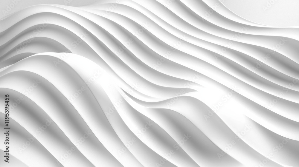 Leinwandbilder smooth white waves create serene and modern abstract background