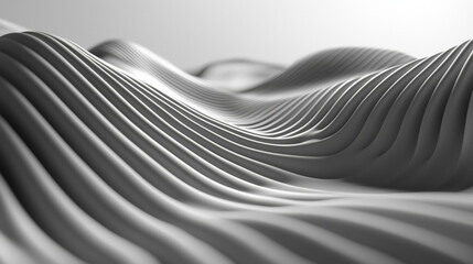 Smooth, flowing white waves create serene and abstract landscape