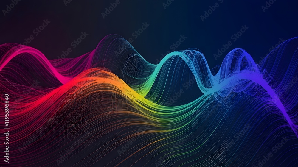 Poster abstract background with glowing lines