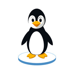 penguin on a white