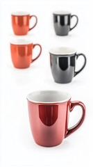 Red   Black Coffee Mugs  Ceramic Cups  Drinkware Set  Kitchenware  Tableware  Beverage  Ho
