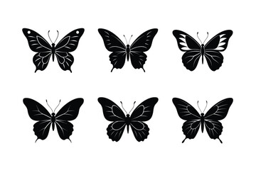 set of butterflies