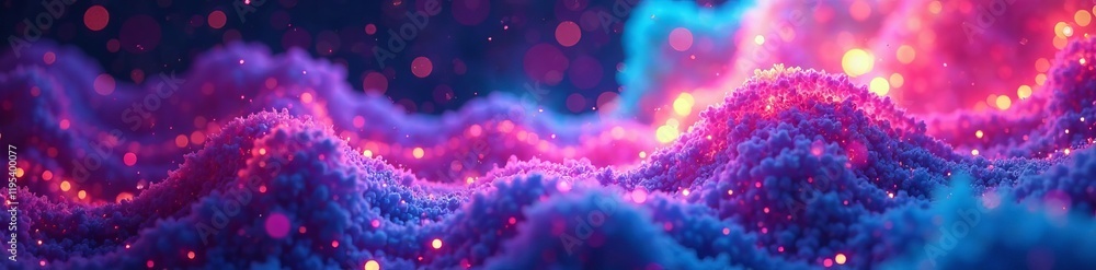 Aufkleber abstract colorful waves of light and energy creating a stunning visual effect.