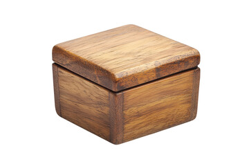Elegant Wooden Box with Smooth Finish and Square Shape for Storage