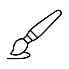 brush stroke icon, brush stroke line art - simple line art of brush stroke, perfect for brush stroke logos and icons and themed design 