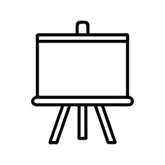 canvas stand icon, canvas stand line art - simple line art of canvas stand, perfect for canvas stand logos and icons and themed design 