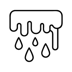 dripping paint effect icon, dripping paint effect line art - simple line art of dripping paint effect, perfect for dripping paint effect logos and icons and themed design 
