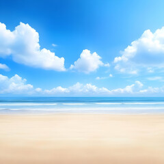 Beach Background Illustration Summer Sky