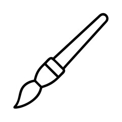 paintbrush icon, paintbrush line art - simple line art of paintbrush, perfect for paintbrush logos and icons and themed design 