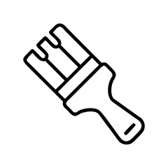 Fototapeta premium paintbrush icon, paintbrush line art - simple line art of paintbrush, perfect for paintbrush logos and icons and themed design 