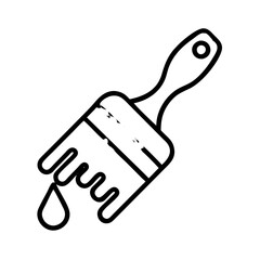 paintbrush dipped in blue paint icon
