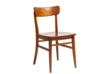 Vintage Wooden Chair with Simple Design and Natural Finish