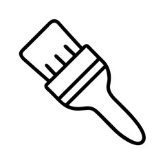 paintbrush with acrylics icon, paintbrush with acrylics line art - simple line art of paintbrush with acrylics, perfect for paintbrush with acrylics logos and icons and themed design 