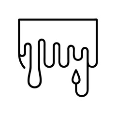 paint drip texture icon, paint drip texture line art - simple line art of paint drip texture, perfect for paint drip texture logos and icons and themed design 