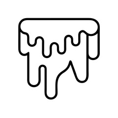 paint drip texture icon, paint drip texture line art - simple line art of paint drip texture, perfect for paint drip texture logos and icons and themed design 