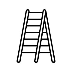 painter s ladder icon, painter s ladder line art - simple line art of painter s ladder, perfect for painter s ladder logos and icons and themed design 
