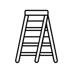 painter s ladder icon, painter s ladder line art - simple line art of painter s ladder, perfect for painter s ladder logos and icons and themed design 