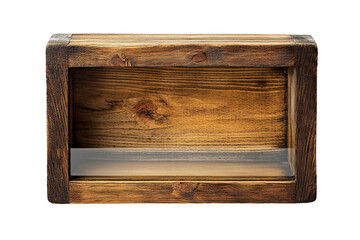 Rustic Wooden Display Box with Clear Acrylic Front for Stylish Organization
