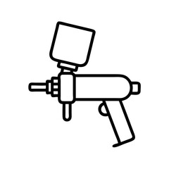 paint sprayer icon, paint sprayer line art - simple line art of paint sprayer, perfect for paint sprayer logos and icons and themed design 