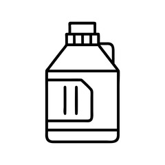 paint thinner bottle icon, paint thinner bottle line art - simple line art of paint thinner bottle, perfect for paint thinner bottle logos and icons and themed design 