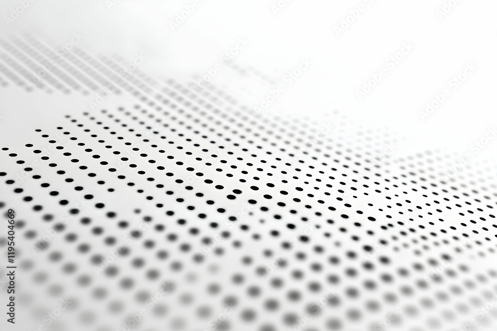 Poster abstract grayscale background image featuring a pattern of black dots on a white surface, creating a