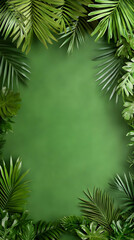 Lush Green Tropical Leaf Background