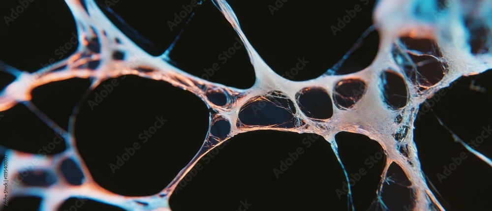 Poster Detailed view of intricate web-like structures showcasing the beauty of natural formations and textures