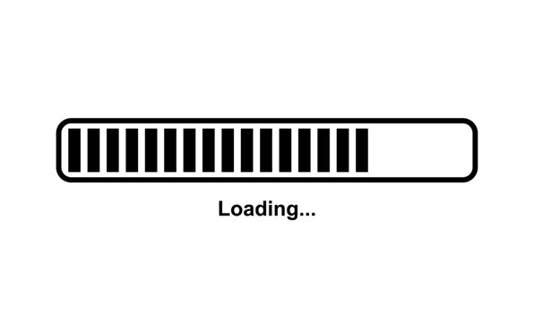 loading symbol. loading bar progress waiting process. installing waiting or queue icon