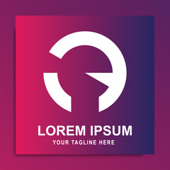 Simple Initial A Letter Logo on Gradient Background. Can be used for Business and Brand Logos. Vector Logo Design Template Elements