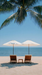 Obraz premium Tropical Beach Relaxation Photo