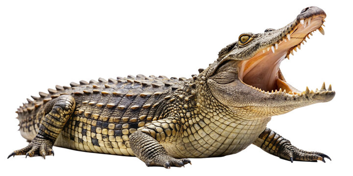crocodile isolated on white background - Powered by Adobe
