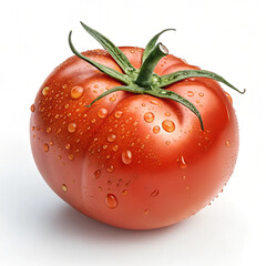 A tomato  on white background.