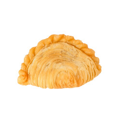 Fried curry puff or karipap in Thai .This pastry is asian traditional.