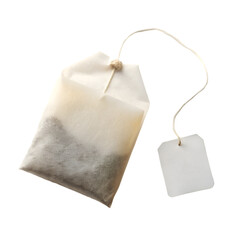 Tea bag isolated on transparent background
