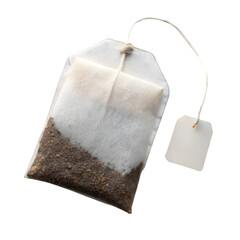 Tea bag isolated on transparent background