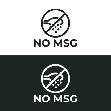 NO MSG icon isolated on white background. Vector illustrations are made with vector-based software, not AI generated results.
