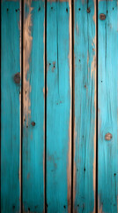 Fototapeta premium Teal Wood Planks Background Texture