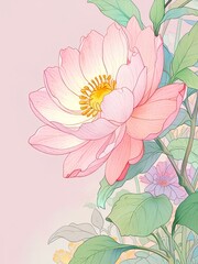 pattern with pink flowers