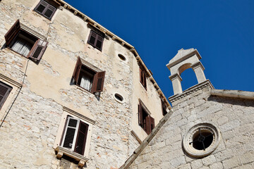 Old architecture of Sibenik, Dalmatia coast, Croatia 