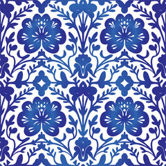Floral seamless pattern. Flower background. Ornamental russian ethic style