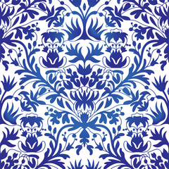 Floral seamless pattern. Flower background. Ornamental russian ethic style