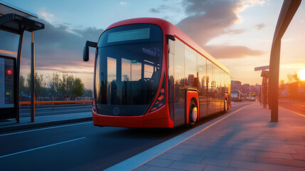 A public transportation system integrating autonomous electric buses