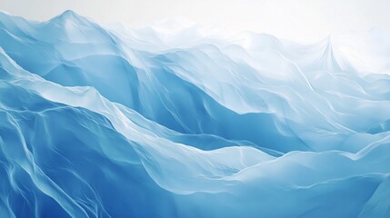 Obraz premium Serene Blue Abstract Landscape Soft Light. AI Generated