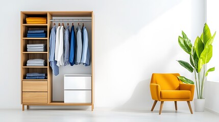 Compact Modular Wardrobe with Sleek Storage Cubes Offering Customizable and Organized Home Living Solution  Functional Furniture Design for Efficient Bedroom or Apartment Space